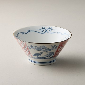 AWASAKA 美濃燒 - 江戶良緣龍反口丼碗 (19cm)