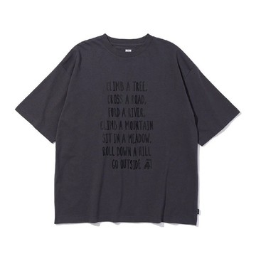 日本限定 POLER ROLL DOWN RELAX FIT TEE 經典標語短袖T恤 炭灰