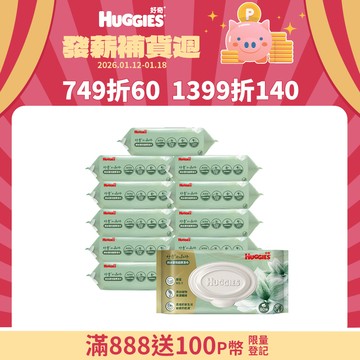 好奇 小森林純水嬰兒超厚濕巾(80抽x12包)