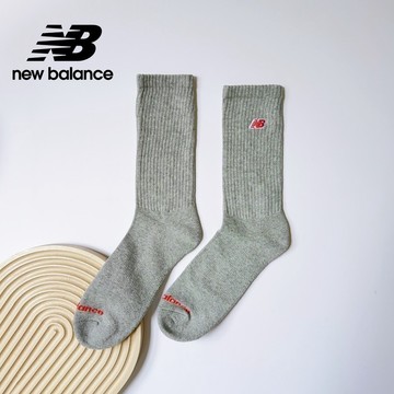【New Balance】 NB 刺繡LOGO舒適棉襪_中性_灰色_LAS51261LGH