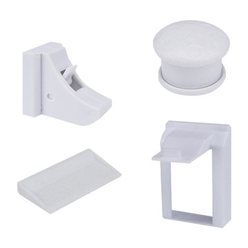 NeoLife 安全防夾手 免打孔兒童磁吸安全鎖/抽屜磁力鎖套組  白色  1組