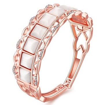 純銀手環 鍍18K金貓眼石手鍊-時尚高貴鑲鑽優雅生日母親節禮物女飾品73cf33【獨家進口】【米蘭精品】