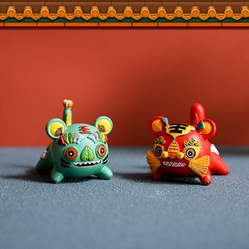 【優選百貨】招財擺件 開運 轉運 裝飾品 虎年吉祥物十二生肖老虎擺件 年會禮品五虎臨門招財祝福創意手機架 全館免運 618購物節