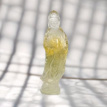 天然巴西黃水晶寶瓶觀音擺飾 | 巴西天然水晶 | 送禮