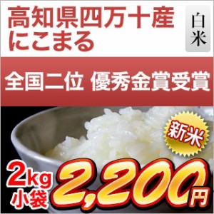 新米 令和5年(2023年)産  高知県四万十産 にこまる〈7年連続特A評価〉白米 2kg 