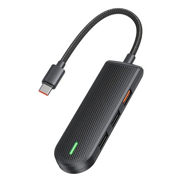 Mcdodo 麥多多 智享系列Type C轉接器 五合一  帶SD/TF雙卡槽 柔軟編織線 輕巧便攜  黑色  1個