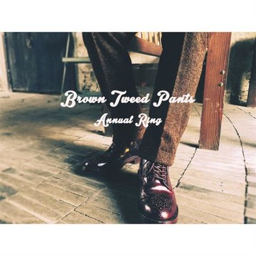 AnnualRing英式復古粗花呢高腰西褲Tweed羊毛呢修身直筒男咔嘰RRL