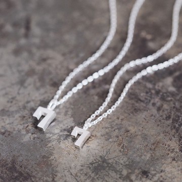 2套）7號對項鍊銀925