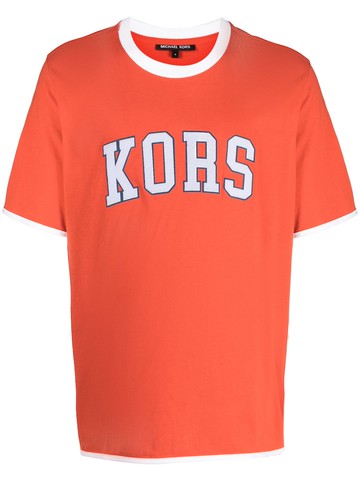 Michael Kors - logo-print cotton T-shirt - men - Cotton - XL - Orange