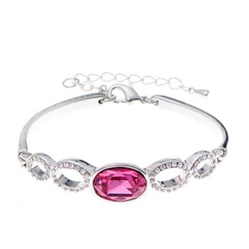 現貨+預購 925純銀手環水晶手鍊-簡約唯美氣質設計女飾品七夕情人節生日聖誕節交換禮物5色73ak95【獨家進口】【米蘭精品】