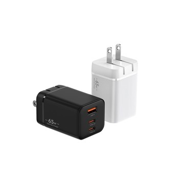 u-ta 雙PD65W氮化鎵摺疊腳1A2C充電器IC8（筆電/USB/TypeC/iphone/iPad/平板）