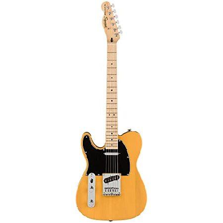 Squier by Fender エレキギター Affinity SeriesTM TelecasterR Left-Handed, Maple Fingerboard, Black Pickguard, Butterscotch Blonde ソフトケース付き