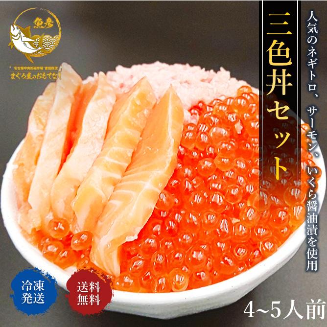 ＼対象商品2個購入で500円引／海鮮三色丼 ネギトロ いくら サーモン ギフト いくら醤油漬 イクラ ねぎとろ まぐろ マグロ 刺身 贈答 手巻き寿司 パーティー