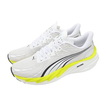 Puma 慢跑鞋 Velocity Nitro 4 AP 男女鞋 白 黃 氮氣中底 寬楦 312635-09