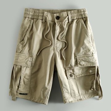 外貿工廠出口余尾單貨大牌剪標男士多口袋短褲美式復古工裝五分褲
