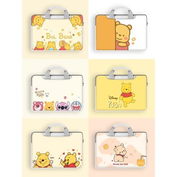 小熊維尼pooh筆記本手提電腦包仿皮單肩12347英寸可愛卡通多用時尚15.6air13小清新14pro卡通ins原創拯救者包