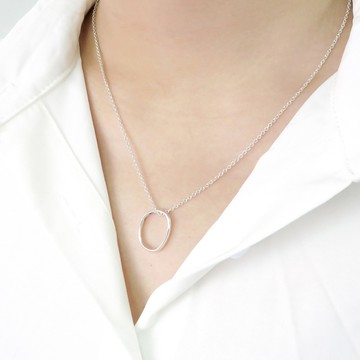 自然系 石 Stone 925純銀項鍊 ART64 (18吋總長約45.7公分)不含吊飾