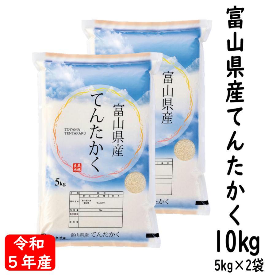 新米 てんたかく 富山県産 10kg 令和5年産 白米 5kg×2袋