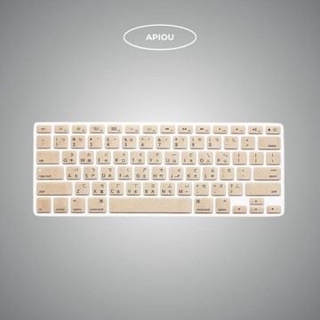 APIOU 金色 MacBook 防塵鍵盤膜 英文 M4 M3 M2 M1