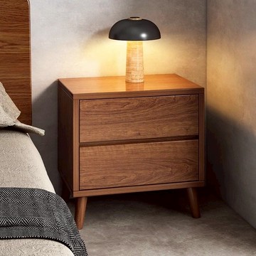 開發票 床頭櫃   實木床頭柜簡約現代家用收納儲物北歐臥室床邊置物柜子小型儲物柜 快速出貨