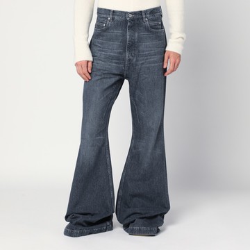 Washed grey flared jeans