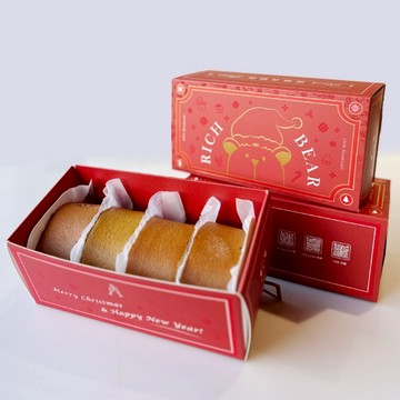 12月限定!買一組送金湯匙一隻｜【瑞瑞食研所】國王芙雲捲-綜合切片款(原味、可可、伯爵、抹茶各一片)