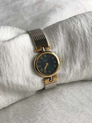 【日本直送 名牌中古包】Christian Dior 腕錶 銀色×金色 羅馬數字 不鏽鋼 石英 3025 yhadhy