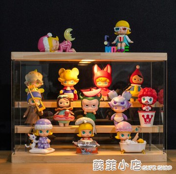 橘皮貓盲盒收納展示架泡泡瑪特展示盒帶燈手辦盒子亞克力透明柜sp【林之舍】