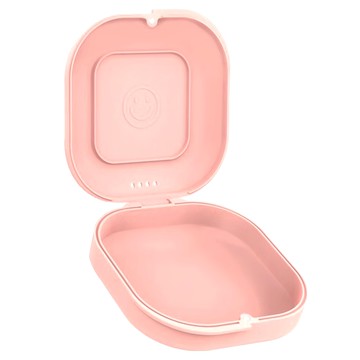 磁吸牙套收納盒 外出透氣攜帶盒 矯正牙套/透明牙套/活動假牙適用  山茶粉  1個