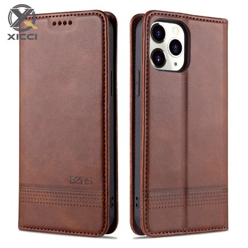 XICCI 適用於 iPhone 16/16 Plus/16 Pro/16 ProMax 手機殼,磁性皮革錢包卡槽翻蓋保