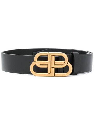 Balenciaga - BB leather belt - unisex - Leather - 105 - Black