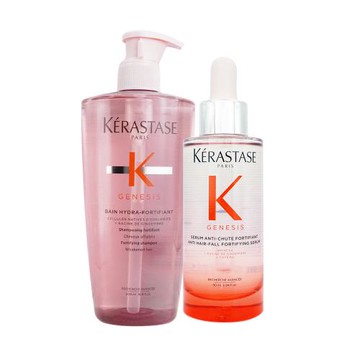 [豐盈養髮組]KERASTASE卡詩 粉漾芯生髮浴(500ml) 清爽型+粉漾芯生頭皮調理精華(90ml)