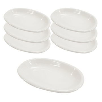 abm 美耐皿  白色  19 x 13cm  7個