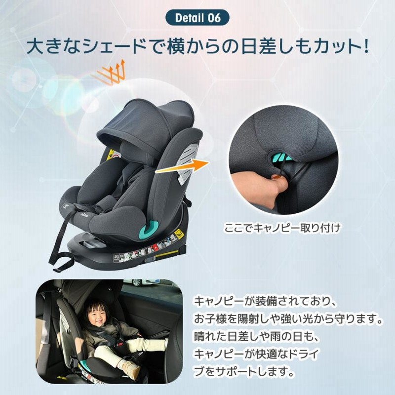 Vasacava チャイルドシート 新生児から 360°回転式 ISOFIX Amazon | Vasacava チャイルドシート 新生児から12歳頃 360°回転