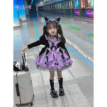 66公主裙女童庫洛米洛麗塔裙子小女孩生日禮服連衣裙樂園COS衣服