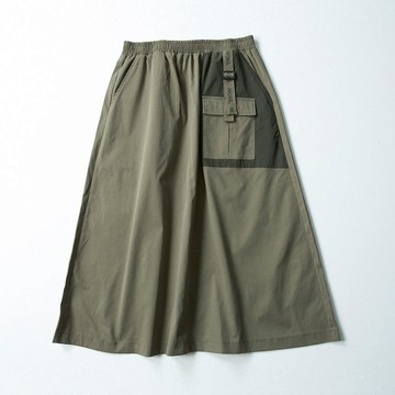 【NCAA】女 工裝圓裙 深綠-7252150170