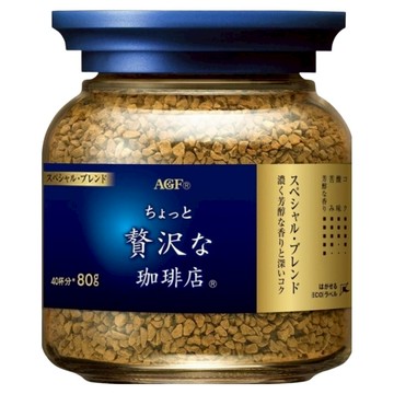 AGF 微奢華咖啡店 香醇咖啡罐 藍金  80g  1入  1罐