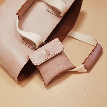 【多功能散銀掛包-迷你】杏色