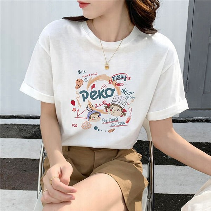 半袖tシャツ レディース 白 Tシャツ ロゴ プリント Tシャツ 白tシャツ Tシャツ カットソー 半袖 トップス かわいい 代 30代 40代 新作 夏 通販 Lineポイント最大0 5 Get Lineショッピング