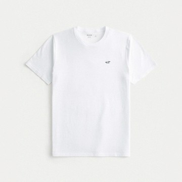 Hollister 熱銷圓領素面短袖T恤-白色