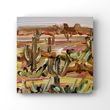 亞利桑那沙漠​​風景原創油畫西部風景西南裝飾