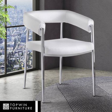 TOPWIN 高點家居 杰宇皮面扶手餐椅-多色選擇(餐椅/皮面餐椅/休閒椅/工作椅/接待椅/PU皮)