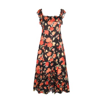 Rixo - Havana Floral Black Viscose June Dress