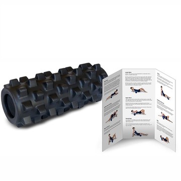 [美國 Rumble Roller] 深層按摩滾筒 按摩滾輪 狼牙棒 短版31cm 強化版硬度 代理商貨 正品黑色-[美國 Rumble Roller] 深層按摩滾筒 按摩滾輪 狼牙棒 短版31cm 強化版硬度 代理商貨 正品黑色