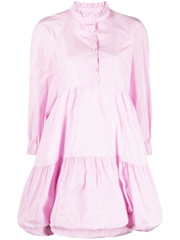 Philosophy Di Lorenzo Serafini - ruffled-collar A-line dress - women - Cupro/Acetate/Polyester - 46 - Pink
