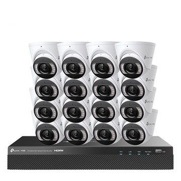 TP-Link 組合 VIGI NVR2016H-16MP 主機+VIGI C445 VIGI 4MP 全彩半球型網路攝影機*16 昌運監視器