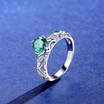 【米蘭精品】莫桑鑽戒指925純銀銀飾-1ct復古巴洛克鏤空女飾品2色73yk89