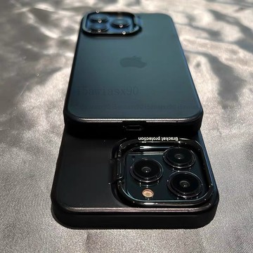 BOOM黑色高級感磨砂手機殼全包鏡頭支架全包防摔適用iPhone14 11 12 13 Pro Max 14Pro保護套