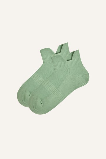 Light Green Breathable Cotton Ankle Tab Socks