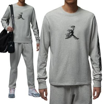 Nike AS M J DF Sprt Gfx Ls Crew 男款 灰色 速乾 圓領 長袖 HQ9039-050